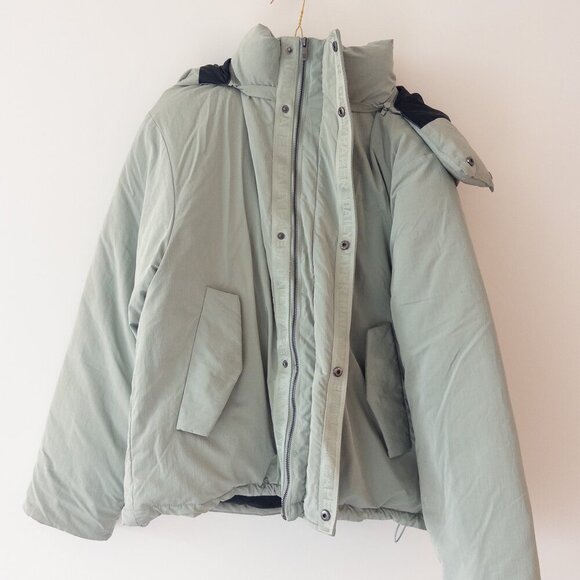 Daily Paper Joel Puffer Jacket Hooded Coat Iceberg Green (Never Worn) S - Picture 5 of 15